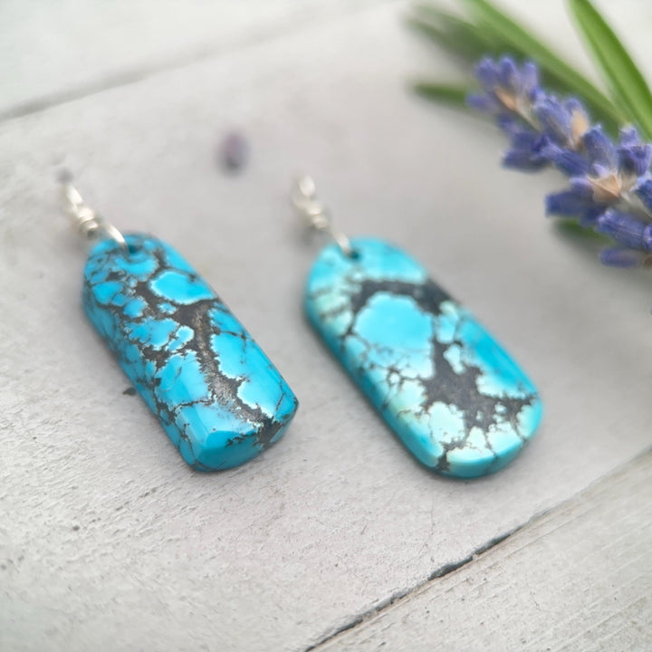 Turquoise Pendant | AAA Sky Blue Natural Turquoise | Sterling Silver Jewelry - SunlightSilver
