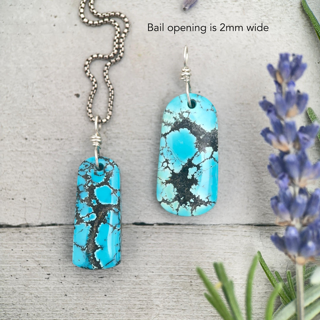 Turquoise Pendant | AAA Sky Blue Natural Turquoise | Sterling Silver Jewelry - SunlightSilver