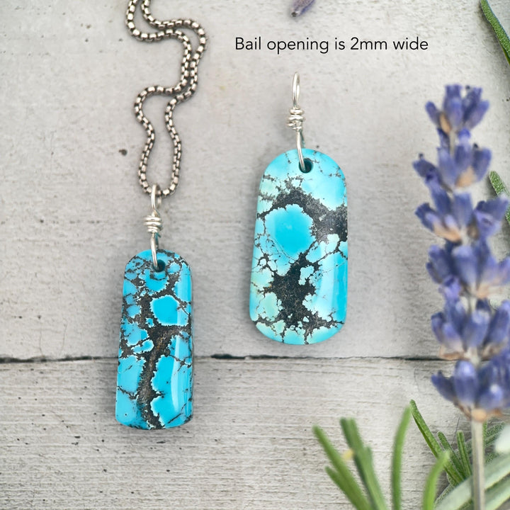 Turquoise Pendant | AAA Sky Blue Natural Turquoise | Sterling Silver Jewelry - SunlightSilver