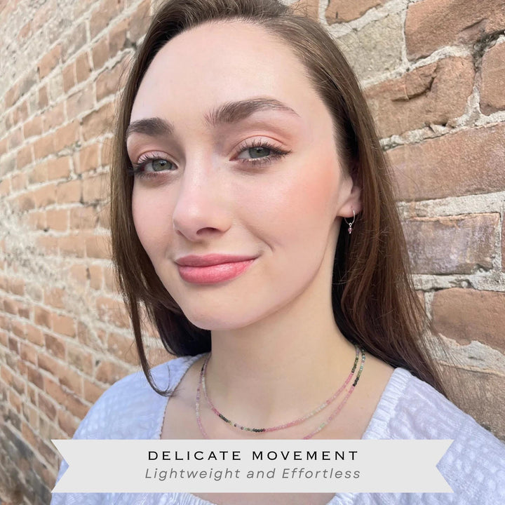Blue Aquamarine Hoop Earrings | Sterling Silver, Yellow or Rose Gold | March Birthstone - SunlightSilver