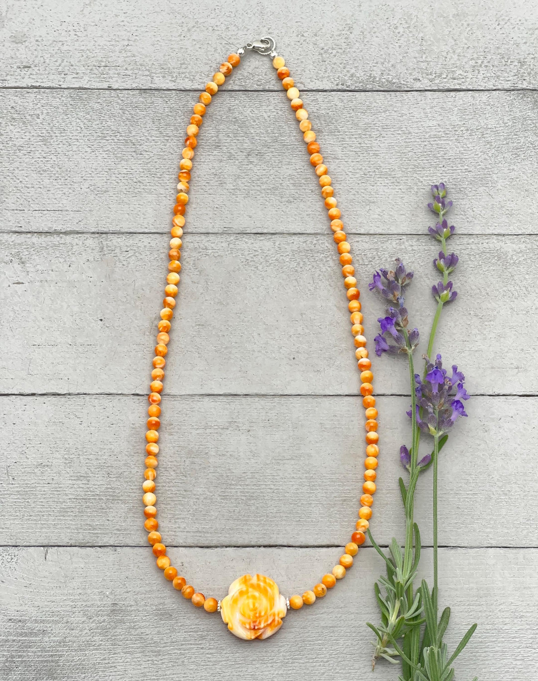 Spiny Oyster Shell Necklace | Brown Leather, Thai Hill-Tribe | For Him or Her - SunlightSilver