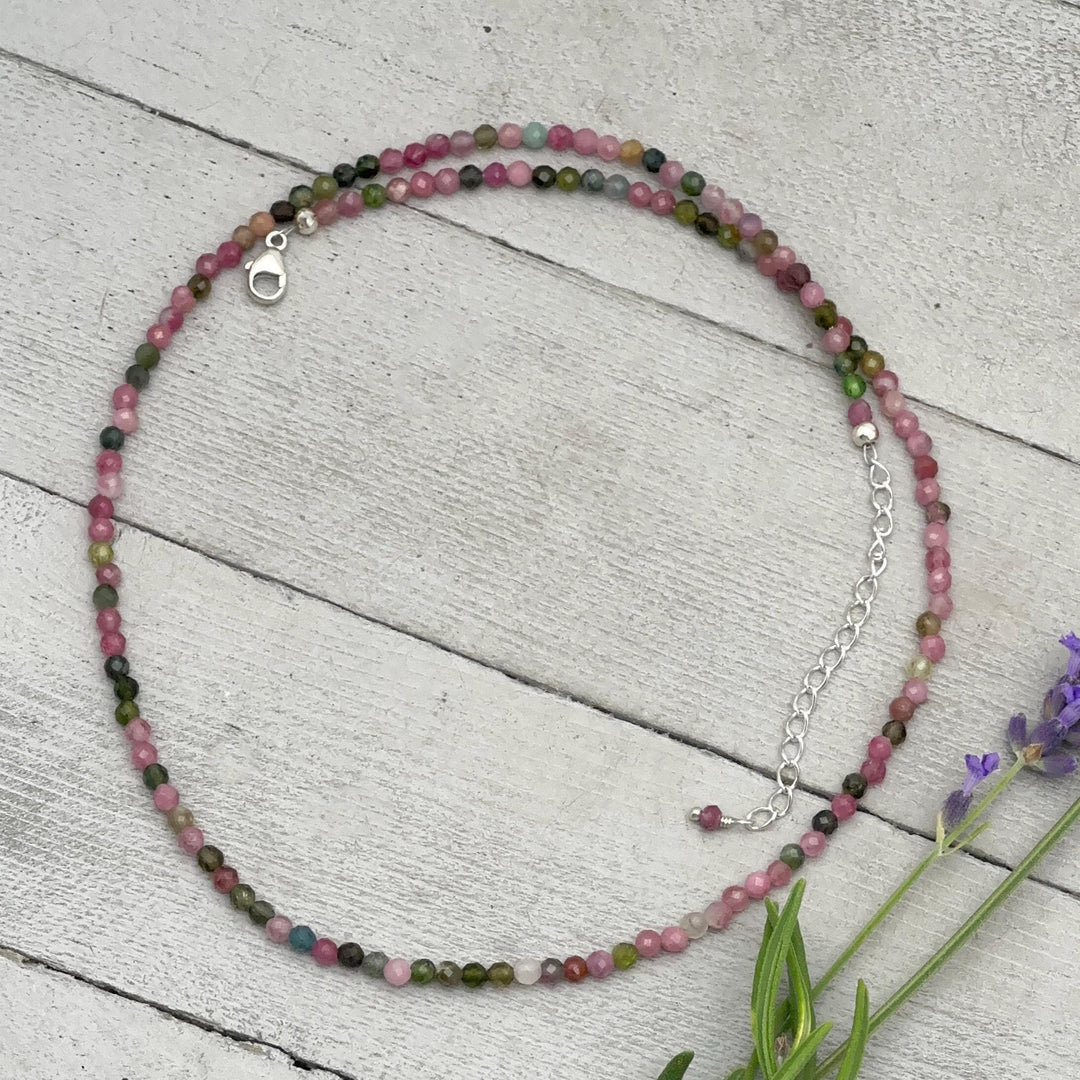 Tourmaline and Sterling Silver Necklace - SunlightSilver