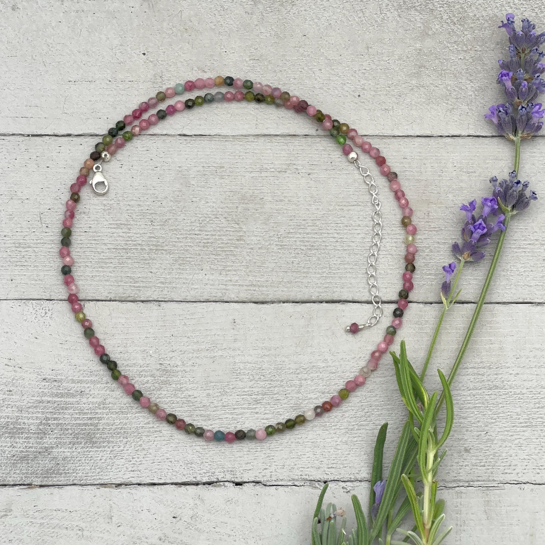 Tourmaline and Sterling Silver Necklace - SunlightSilver