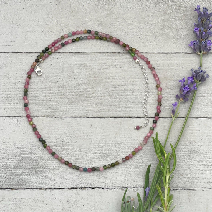 Tourmaline and Sterling Silver Necklace - SunlightSilver