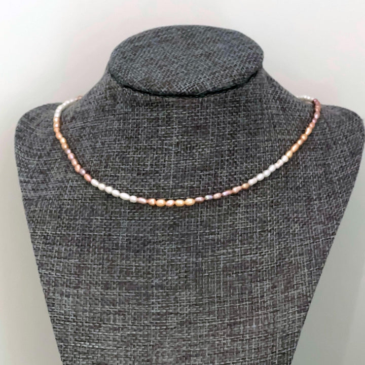 Freshwater Peacock Pearl and Sterling Silver Necklace - SunlightSilver