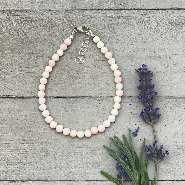 Large Pink Queen Conch Shell, Navajo Pearl, and Solid 925 Sterling Silver Necklace - SunlightSilver