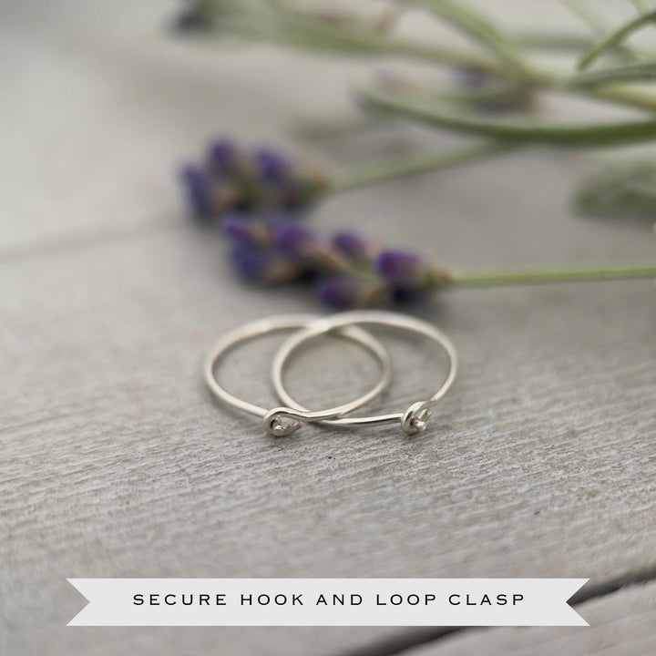 Solid Platinum Hoops | Thin - SunlightSilver