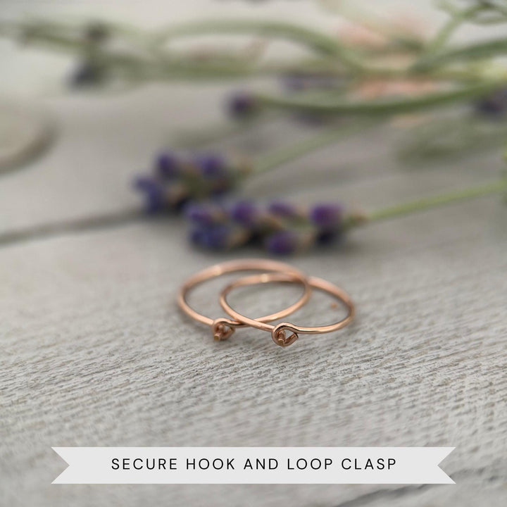 Little Rose Gold Hoops | 14K Rose Huggie Tiny Sleeper Earrings | 24/7 Hypoallergenic - SunlightSilver