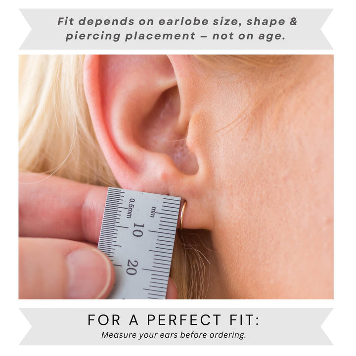 Little Rose Gold Hoops | 14K Rose Huggie Tiny Sleeper Earrings | 24/7 Hypoallergenic - SunlightSilver