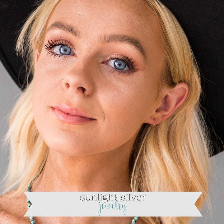 Little Rose Gold Hoops | 14K Rose Huggie Tiny Sleeper Earrings | 24/7 Hypoallergenic - SunlightSilver