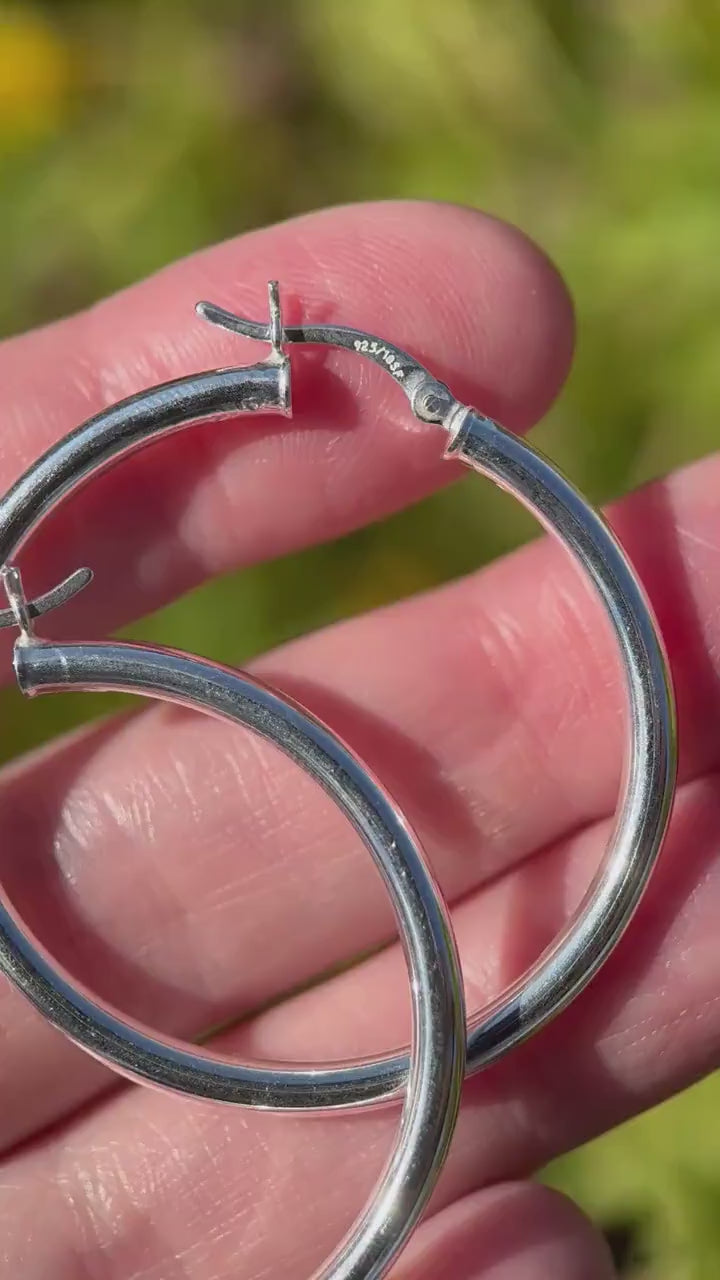 Sterling Silver Hoop Earrings 1