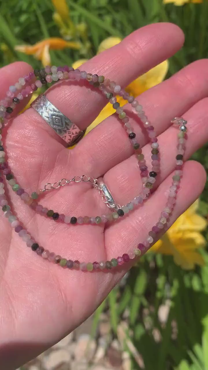 Tourmaline and Sterling Silver Necklace