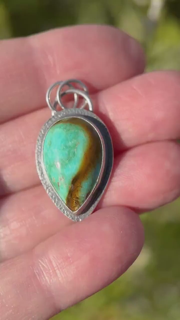 Turquoise and Sterling Silver Pendant