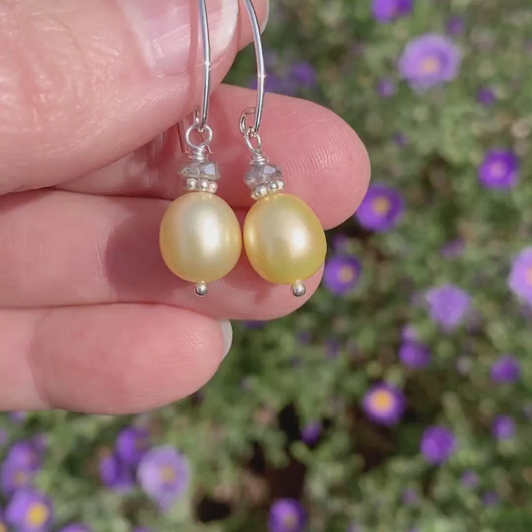 Yellow and Gray Earrings