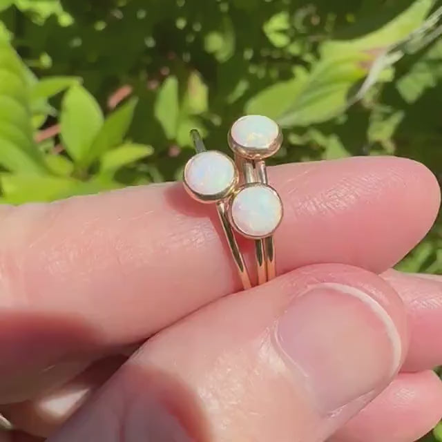 Opal 14k Yellow Gold Fill Stacking Ring