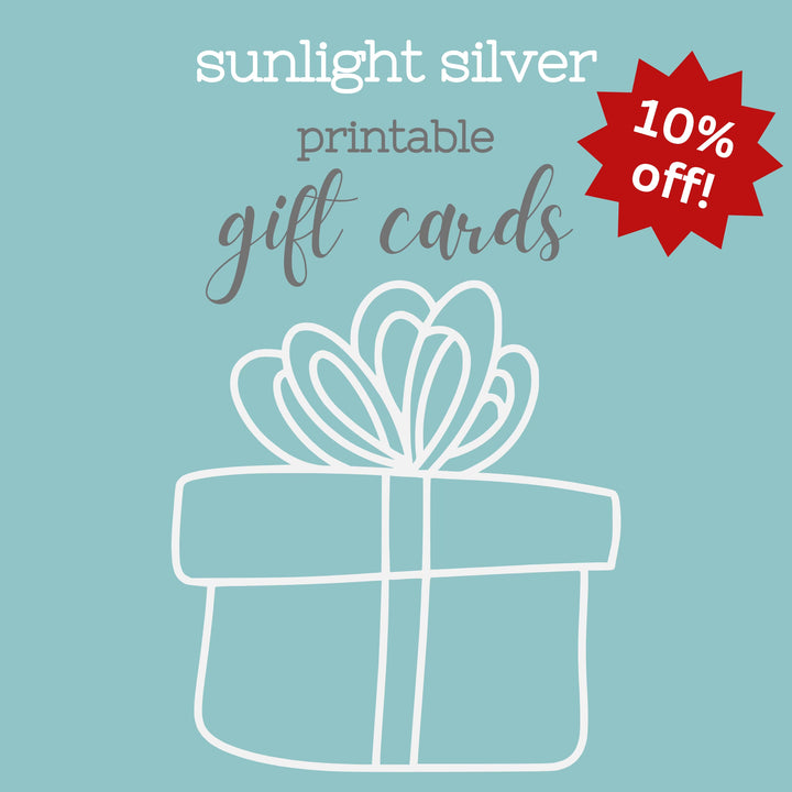 Sunlight Silver Jewelry Gift Card