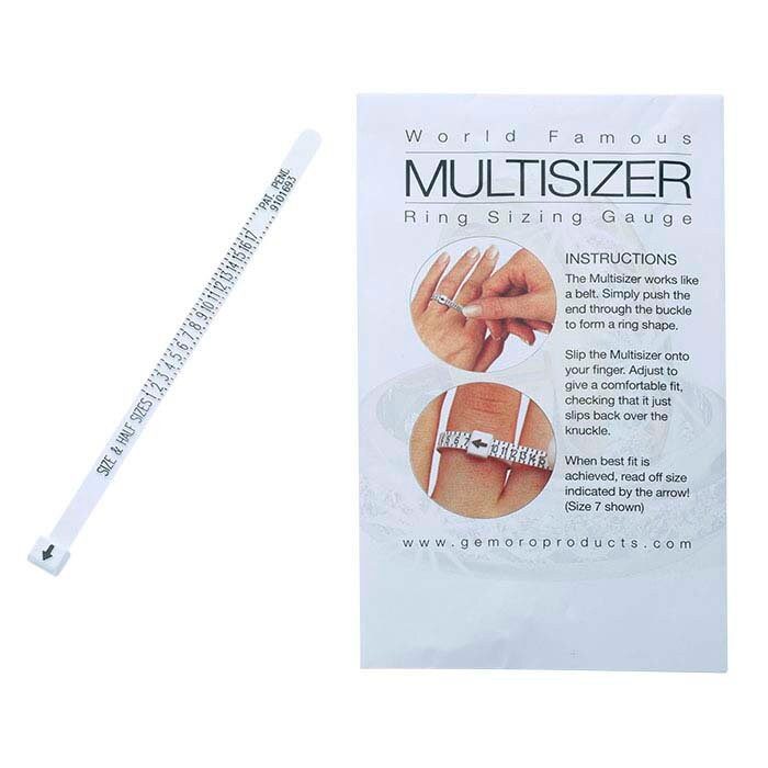 Re-Usable Ring Sizer. Whole and Half Sizes 1-17 - SunlightSilver