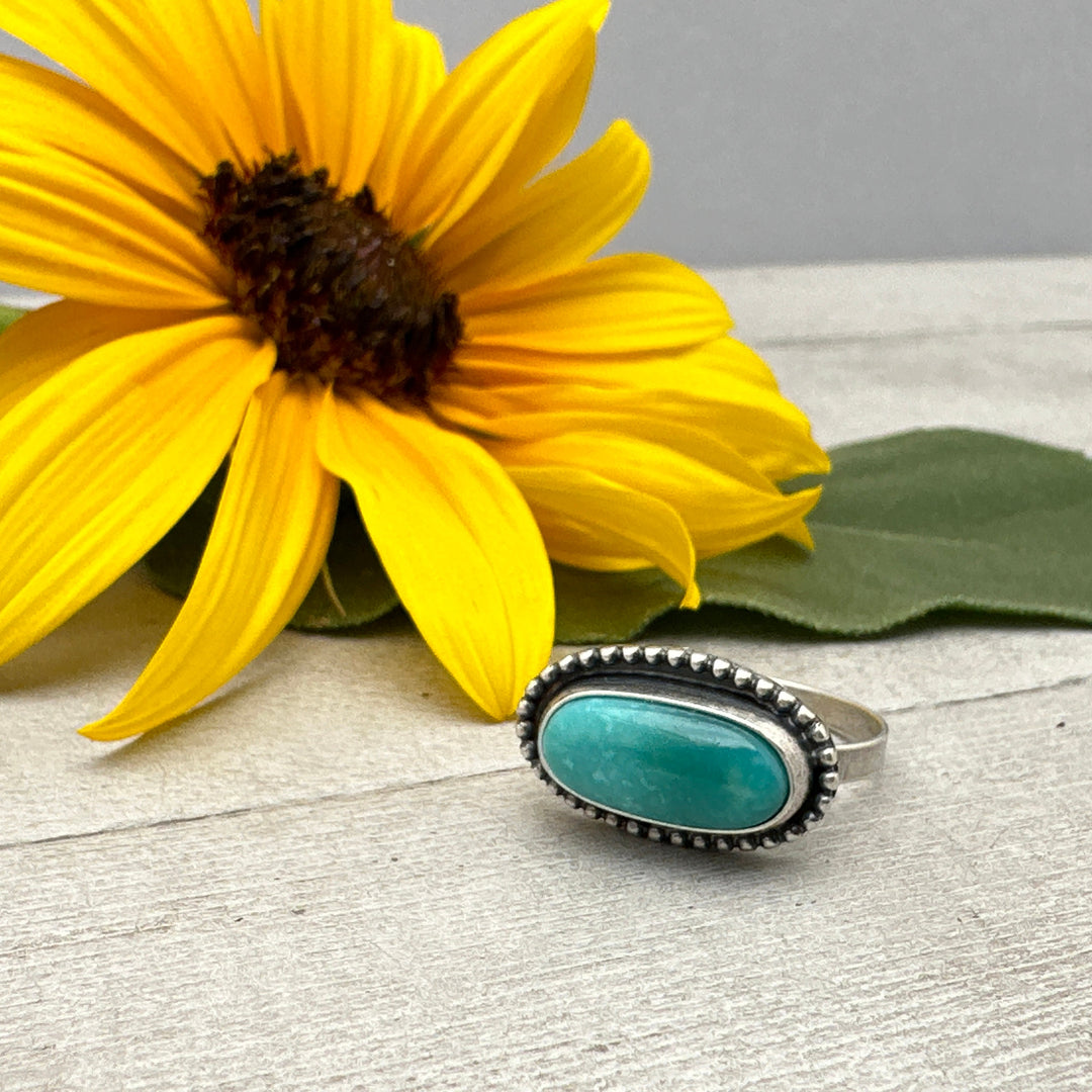 Blue Moon Turquoise Sterling Silver Ring Size 8 US/Canada