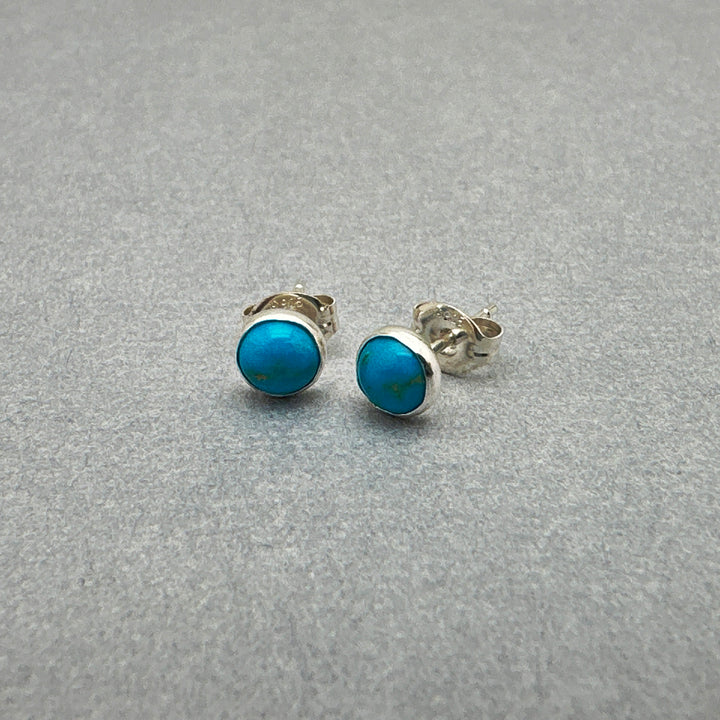 Blue Ridge Turquoise and Sterling Silver Post Stud Earrings