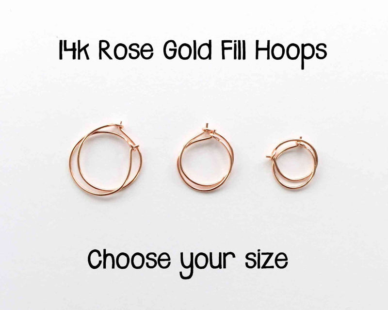 Little 14K Rose Gold Fill Hoop Earrings