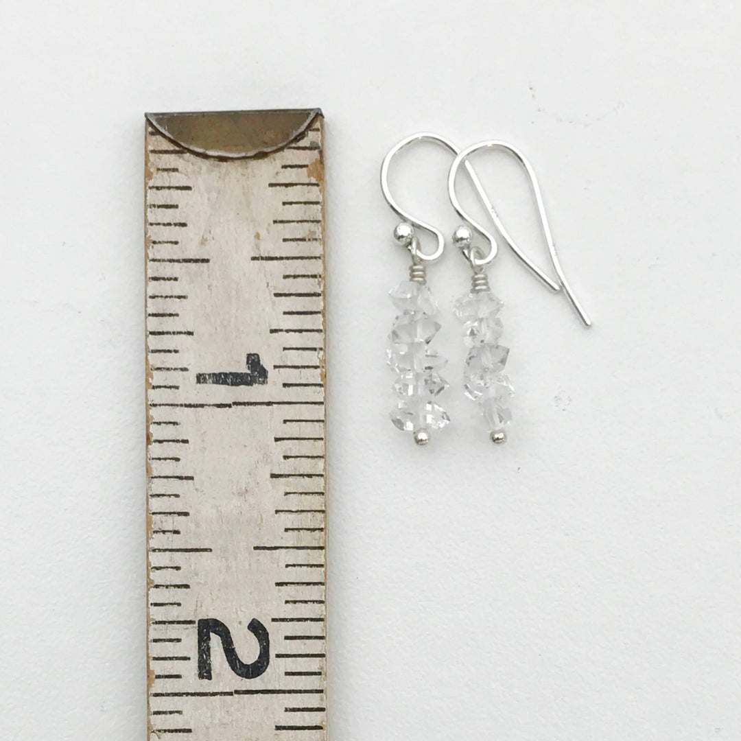Herkimer Diamond Earrings with Solid Sterling Silver