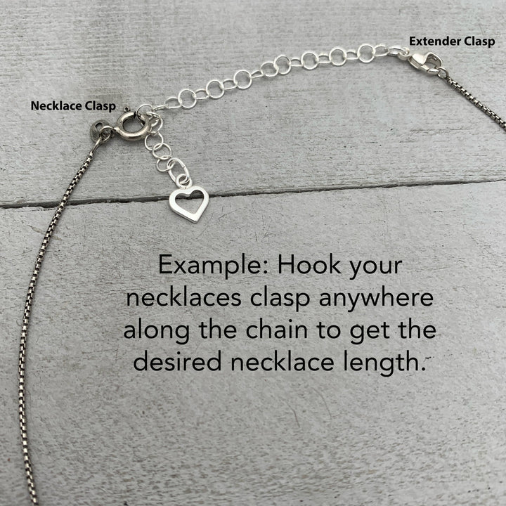 Interchangeable Sterling Silver Necklace Extender. Layered Necklace Spacer Clasp