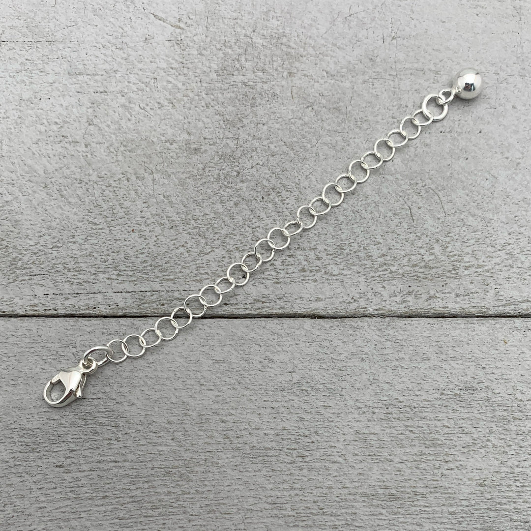 Interchangeable Sterling Silver Necklace Extender. Layered Necklace Spacer Clasp