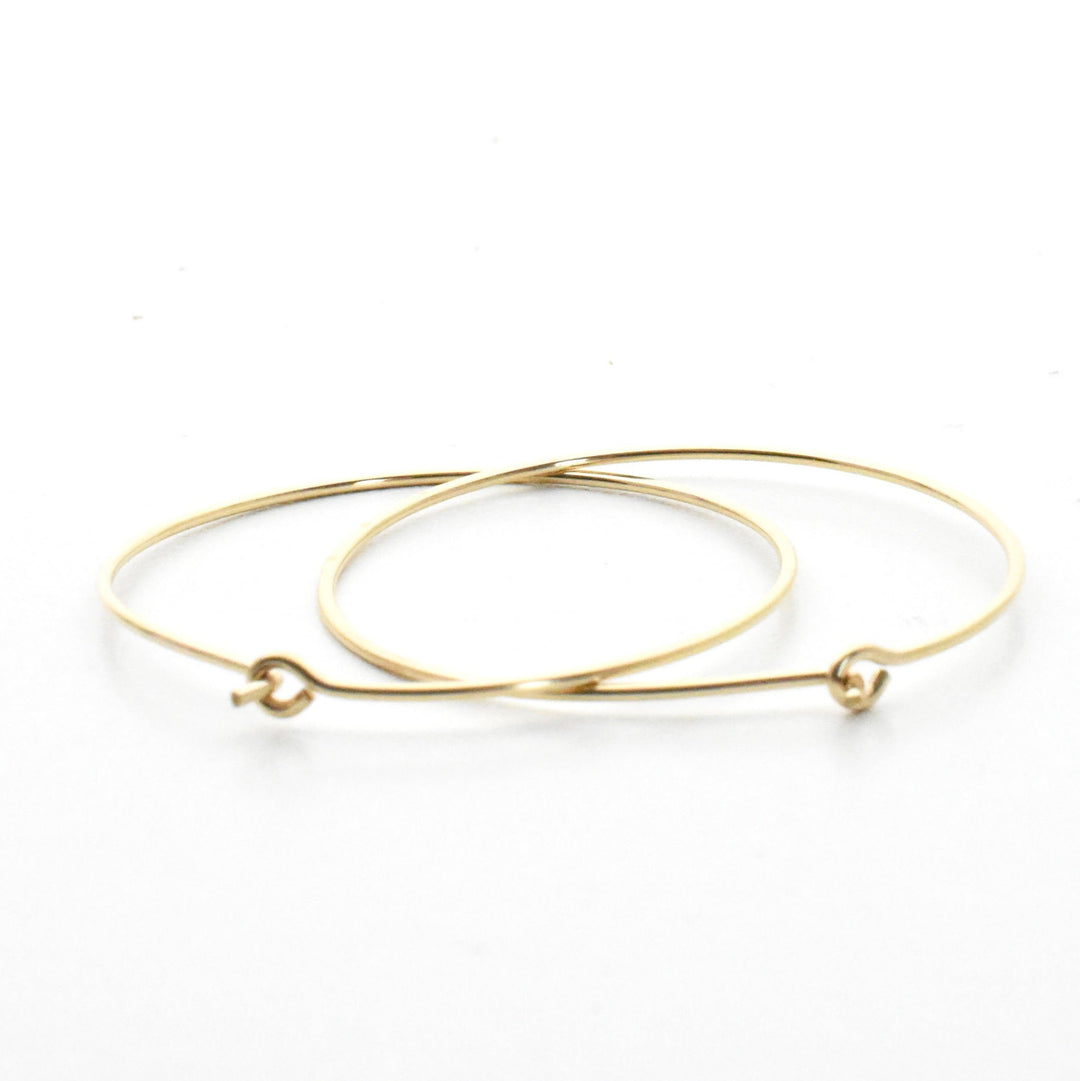 Large and Thin 14K Gold Yellow Fill Hoop Earrings