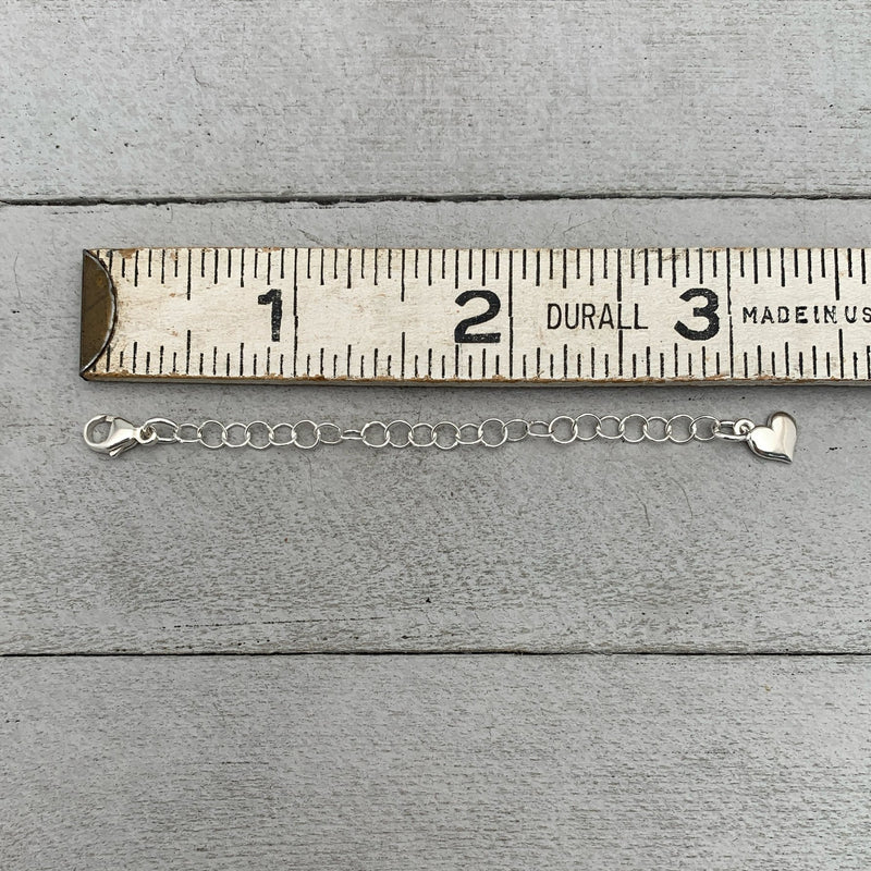 Sterling Silver Necklace Extender with Heart Charm – Sunlight