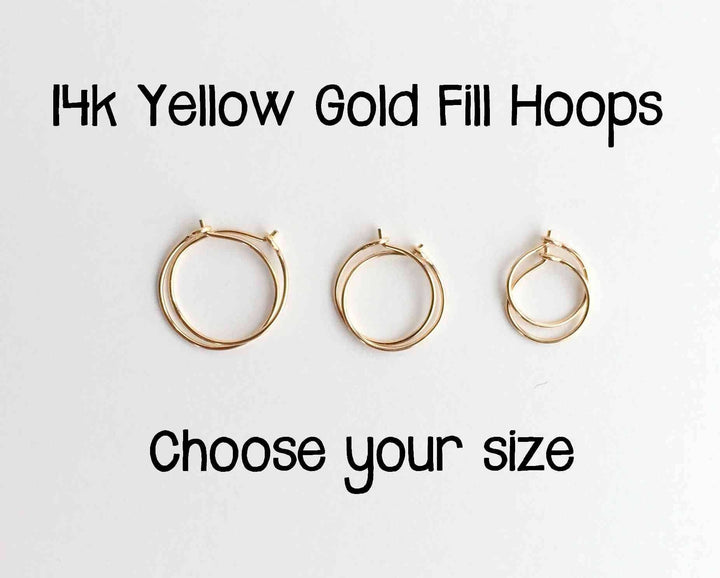 Small 14K Yellow Gold Filled Hoop Earrings